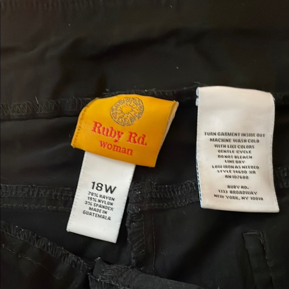 Ruby Rd Black Pull On Pants - image 2